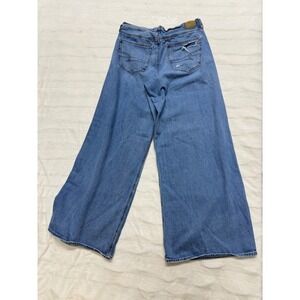 American Eagle Outfitters Super High Rise Ultra Wide Leg Jeans Womens Size 10 L